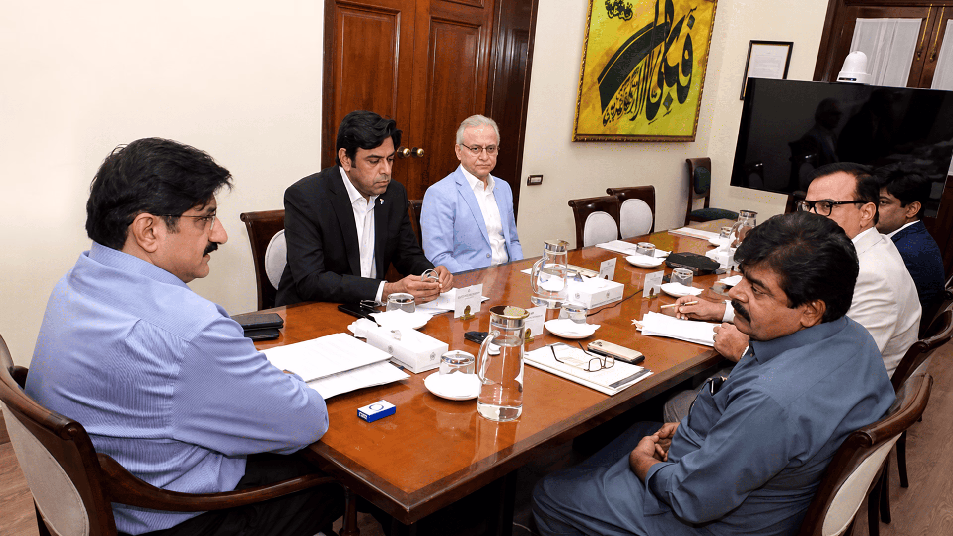 Murad Ali Shah In Meeting